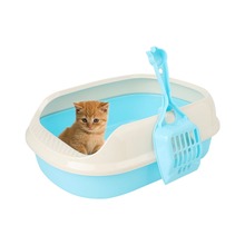 2018 New Crack-proof Cat Toilet Prevent sand throwing WC Cat Toilet Plastic Cats Litter Box With ShovelSafe and nontoxic random 2024 - buy cheap