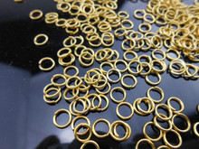 Anillo de salto abierto chapado en oro de 5MM, 1000 uds, componentes de oro, accesorios de joyería DIY, anillos de 2024 - compra barato