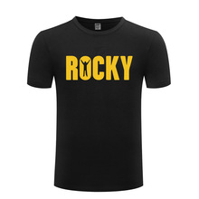 ROCKY T Shirts Men Short Sleeve O Neck Cotton Hip Hop Man T-Shirt Fashion Cool Fitness Tee Shirt Homme Camisetas Hombre 2024 - buy cheap