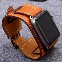 Модный браслет для Apple Watch band кожаный ремешок 42 мм 38 мм 40 мм 44 мм для iWatch ремешок серии 4 3 2 1 серия 5 2024 - купить недорого