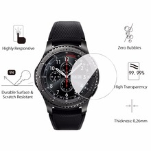 Protetor de tela gear s3 de vidro temperado, 2 pçs vidro clássico para samsung gear s3 frontier lte 2.5d borda redonda anti arranhão 2024 - compre barato