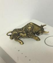 4.5CM STATUE China Pure Bronze Zodiac Animal Amulet Beast Ox Oxen Bull Statue Sculpture 2024 - buy cheap
