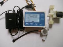 Pantalla LCD de Control de flujo de agua G1/4 ", Sensor de flujo, adaptador de corriente y válvula solenoide 2024 - compra barato