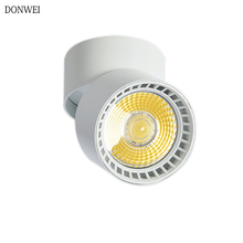 Складной Точечный светильник DONWEI с COB-матрицей, вращающийся на 360 градусов, 3 Вт/7 Вт/12 Вт/15 Вт, светодиодный потолочный светильник для поверхностного монтажа, 85-265 В переменного тока 2024 - купить недорого