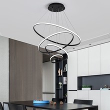 Luces led colgantes modernas para comedor, lámpara nórdica blanca/negra/Café, moderna, Lustre 2024 - compra barato