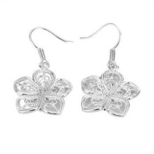 Free Shipping 925 Sterling Silver Earrings,Flower earrings,925 Sterling Silver Earrings wholesale jewelry E057 2024 - buy cheap