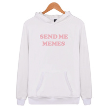 New Brand 2019 Hot Fashion Unisex Print Hoodie Send Me Memes Pink Print Pullover Sweatshirt Harajuku Plus Size Hoodies 2024 - buy cheap