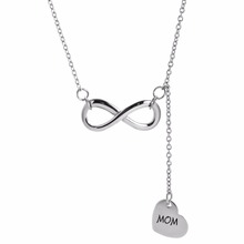Stainless Steel Layer Infinity Love with Heart Pendant Necklace Grandma Mom Mother's Day Birthday Gift for Her 2024 - buy cheap