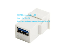 Adaptador de extensión USB 3,0 A hembra, acoplador de clavija Keystone para Panel de placa de pared, Color blanco, envío gratis, 2 uds. 2024 - compra barato
