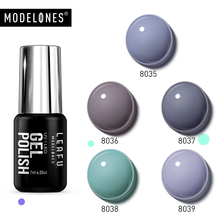 Modelones 5 pçs/lote Cinzento Cor UV Gel Unha Polonês Nail Art Semi Permanente Led Verniz para Unhas Esmalte Soak Off Puro cor Verniz Gel 2024 - compre barato