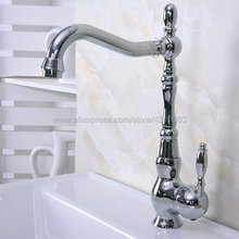 Bathroom Sink Faucet Chrome Brass 360 Degree Swivel Basin Faucet Water Tap Single Handle Cold and Hot Water Kna929 2024 - buy cheap