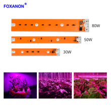 Светодиодсветодиодный фитолампа полного спектра Foxanon, мощный COB-чип для выращивания растений, ламсветильник для гидропонных систем, 30 Вт, 50 Вт, 80 Вт 2024 - купить недорого