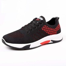 JUNSRM casual men shoes 2021 new mesh breathable shoes rubber sole sports shoes Black Red Size 39-44 zapatillas hombre sneakers 2024 - buy cheap