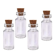 10Pcs Cute Wishing Glass Bottle Clear Cork Stopper 2ml Glass Bottles Vials Jars Containers 2024 - buy cheap