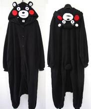 Kumamoto Пижама с рисунком животных, черный Kumamon медведь, комбинезон унисекс, пижамы для взрослых, костюмы для косплея, пижамы 2024 - купить недорого