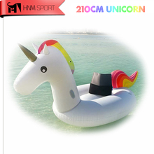 83Inch 2.1M Gaint Inflatable Unicorns Air Mattresses Air Sofa Rideable Swimming Pool Float Toy Water Bed for Beach Holiday Ring 2024 - buy cheap