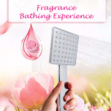 Zhang Ji Aromatherapy Square Shower Head Silicon holes Anti-blocking Romantic fragrance bathing ABS plastic Eletroplated mirror 2024 - buy cheap