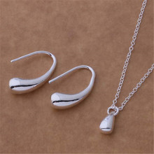 factory wholesale silver color , high quality jewelry Drop cute Women wedding pendant necklace earring Jewelry Sets N177 2024 - buy cheap