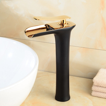 Black Gold Silver White Basin Faucets Waterfall Bathroom Faucet Single handle Basin Mixer Tap Bath Faucet Brass Sink Water Crane 2024 - buy cheap