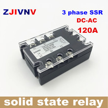 Three phase solid state relay DC-AC 120A  3P SSR 120DA ,DC  Control ac  ZG33-3120B Zero crossing 2024 - buy cheap