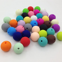 Silicone Beads 15mm 200pcs/lot Teething Necklace Round Silicone Bead Baby Teether Toy Silicone BPA Free Newborn Nursing 2024 - buy cheap