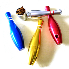 Металлические трубки для боулинга Smok, портативная креативная курительная трубка, трубки для табака с травами, подарки, измельчитель для наргиле, дымовая Случайная Доставка 2024 - купить недорого