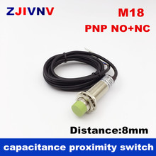 10 Uds M18 PNP NO + NC interruptor capacitivo de proximidad DC 4 cables enfoque capacitancia Sensor cilindro distancia 8mm sensor interruptor 2024 - compra barato