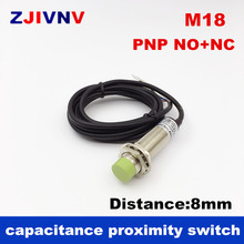 10pcs M18 PNP NO+NC capacitive proximity switch DC 4 wires Approach capacitance Sensor Cylinder distance 8mm sensor switch 2024 - buy cheap