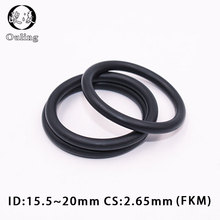 10PCS/lot Fluorine rubber Ring Black FKM O ring Seal CS:2.65mm ID15.5/16/17/18/19/20mm Rubber O-Ring Seal Oil Ring Gasket Washer 2024 - buy cheap