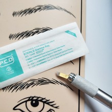 Agulhas de sobrancelha de tatuagem manual, 12 pinos de sobrancelha, maquiagem permanente, agulhas de microblading para bordado 3d, caneta de tatuagem com 100 peças 2024 - compre barato