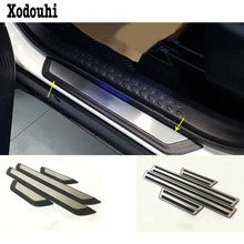 Cover Stainless Steel Pedal Door Sill Scuff Plate Cover Inner Built Threshold  4pcs For Toyota C-HR CHR 2017 2018 2019 2020 2021 2024 - buy cheap