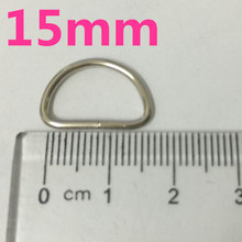 100PCS/LOT 15mm Silver Bronze Gunmetal type D ring Connection metal shoes bags Buckles DIY Accessory 2024 - buy cheap