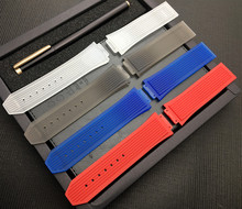 Soft Rubber Silicone transparent black blue red Watchband 25*17mm for Hublot strap for Big Bang belt watch band Bracelet Tools 2024 - buy cheap