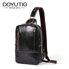 DOYUTIG Brand Fashion New Real Cow Leather Men Chest Bag Business Style Male Crossbody Bags Genuine Leather Shoulder Bags G146 2024 - buy cheap