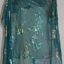 Cosplay tecido de chiffon bronze fino macio colorido borboleta redonda mágica vestido cachecol material 100cm * 150cm 2024 - compre barato