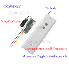 RF Sistema de Comutação Controle Remoto Mini Pequeno Volume DC3-5V Receiver Long Range Longe Distância Transmissor 300-3000 m 315/433 MHZ