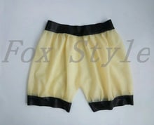 free shipping rubber latex bloomers transparent pants  sexy latex rubber shorts fox style 2024 - buy cheap