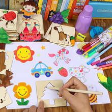 100 Pcs/Lot Baby Toys Creative Coloring Drawing Board Paint Toy Set Kids Toys Craft Children Creation Wooden Drawing Toy 2024 - buy cheap