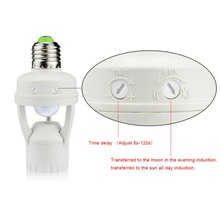 360 Degrees PIR Induction Motion Sensor IR Infrared Human E27 Plug Socket LED Light Sensor Switch Base Lamp Holder 2024 - buy cheap