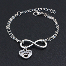 2020 New Dog Best Friend Charms Bracelets DIY Handmade Link Chain Infinity Bracelets for Women Fashion Jewelry 2024 - buy cheap