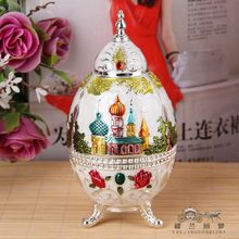 H15CM castle pattern toothpick dispenser metal automatic toothpick holder box for storage of toothpick With bottle open YQT040 2024 - buy cheap