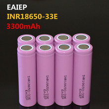 8 pces eaiep 18650 3300mah descarga INR18650-33E 18650 bateria li-ion 3.7v bateria recarregável 2024 - compre barato