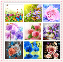 DIY 5D Diamond mosaic Landscapes flower  Cross Stitch Kits Diamond Embroidery Home Decoration round  drill for christmas gift zx 2024 - buy cheap
