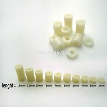 50pcs Inside diameter 3mm Plastic White ABS Nylon Round Non-Threaded Column Standoff Spacer Washer For M3 Screw 2024 - buy cheap