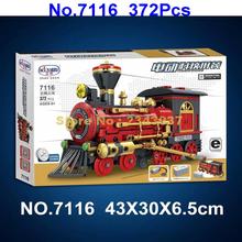 7116 372 pces tecnologia motor elétrico clássico retro vintage trem blocos de construção brinquedo 2024 - compre barato