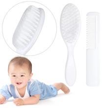 Escova de cabelo para bebês recém-nascidos, pente infantil de 2 pentes para cabelo e couro cabeludo, massagem para meninos e meninas 2024 - compre barato