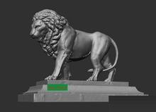 3d model relief  for cnc in STL file format lion 2024 - buy cheap