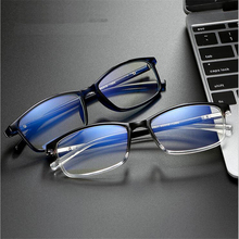 Óculos de leitura anti-azul tr90, óculos quadrados masculinos e femininos de bloqueio de luz azul para hipermetropia + 1.0 + 1.5 + 2.0 a + 4.0 2024 - compre barato