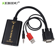 VGA to HDMI-compatible Cable Newest Arrival for 1080P Converter HD Audio AV Converter HDTV Video Cable VGA2HDMI For TV Laptop 2024 - buy cheap