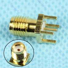 Conector adaptador de soldadura de receptáculo, conector hembra de montaje PCB SMA 2024 - compra barato